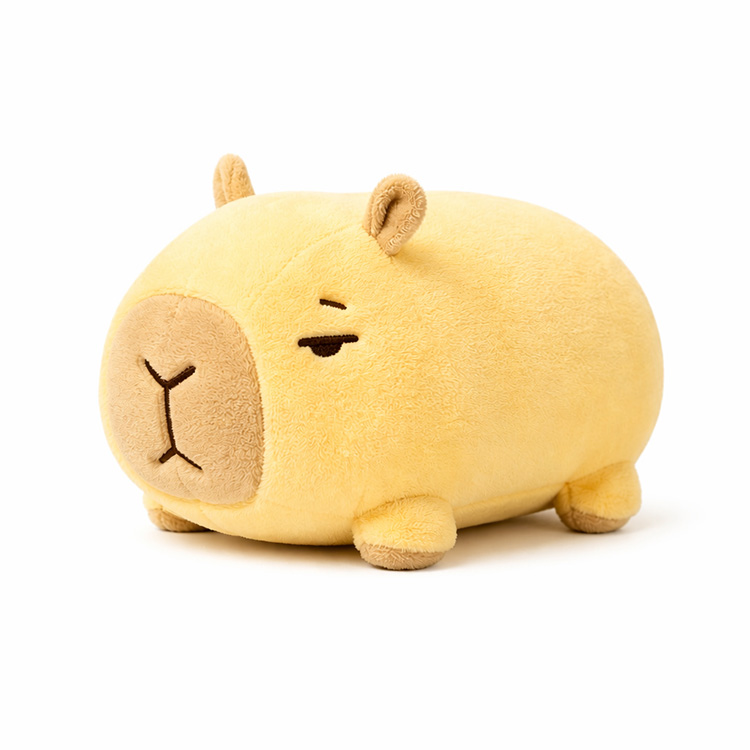 ของเล่นตุ๊กตาคาปิบาราสีเหลืองเลมอนจอมขี้เกียจ