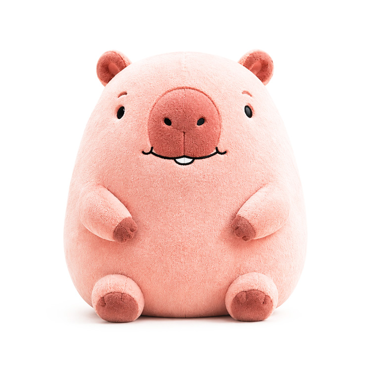 ตุ๊กตาสัตว์คาปิบาร่าสีชมพู